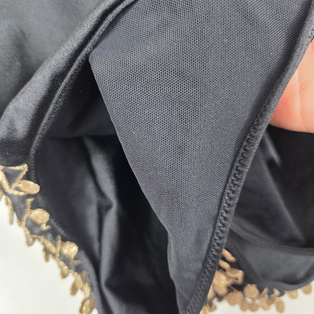 Hanne Bloch convertible  Black and Gold pompom Swimsuit - Picture 11 of 15